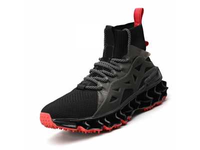 New High Top Blade Series Sports Shoes Cushioning Running Shoes for Men Wearable Sole Professional Athletic Black Jogging Shoes